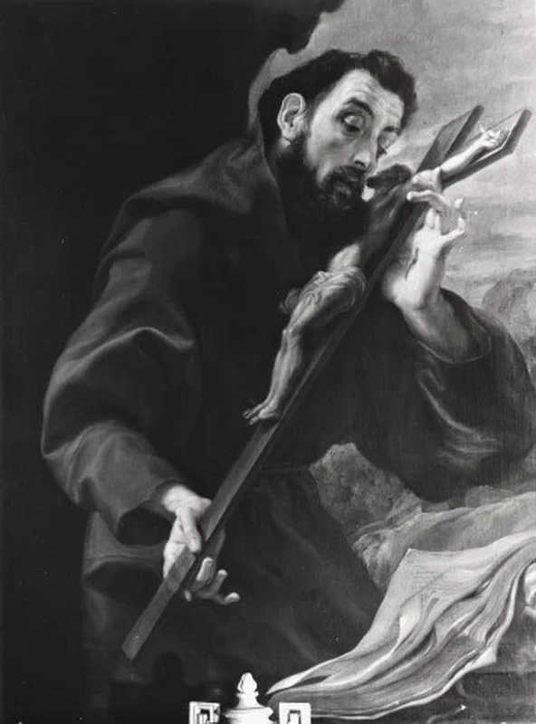 Collezione Durazzo Pallavicini, baciccio, San Francesco d'Assisi in preghiera